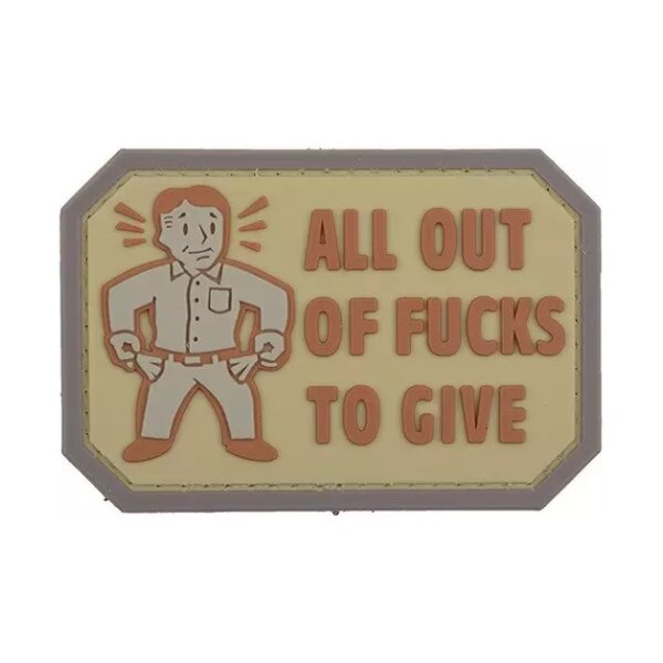 asgbox.pl - Naszywka 3D - All Out - tan