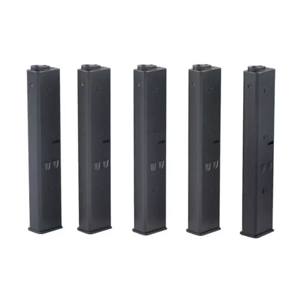 asgbox.pl - Zestaw 5 magazynków 9mm do replik typu AR-15 - czarny