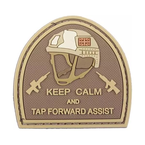 asgbox.pl - Naszywka 3D – Keep Calm And Tap Forvard Assist - tan