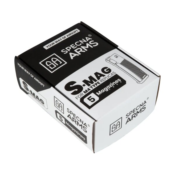 asgbox.pl - Zestaw 5 magazynków S-Mag Mid-Cap na 125 kulek - Chaos Grey