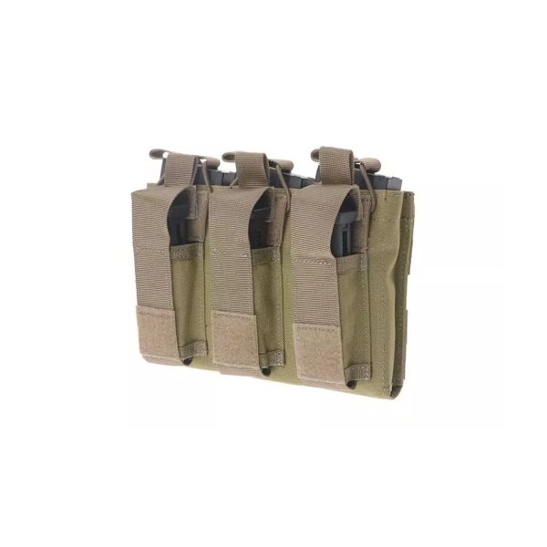asgbox.pl - Potrójna ładownica Open Top na magazynki M4/M16 + pistoletowe - khaki