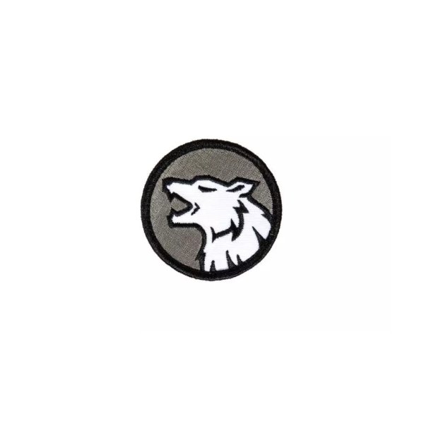 asgbox.pl - Naszywka Wolf Head - czarno / biała