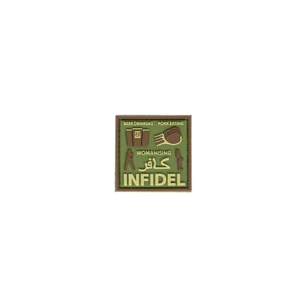 asgbox.pl - Naszywka 3D infidel - zielona