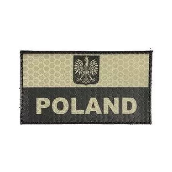 asgbox.pl - Naszywka IR - Flaga Polski - tan