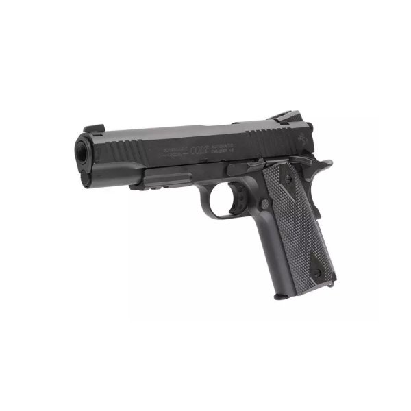 asgbox.pl - Replika pistoletu COLT 1911 Rail gun ® CO2 Black Matt 6 mm GBB - czarna