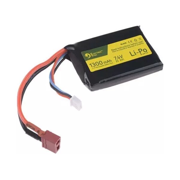asgbox.pl - Akumulator LiPo 7.4V 1300mAh 1-modułowy 20/40C - T-Connect (Deans)