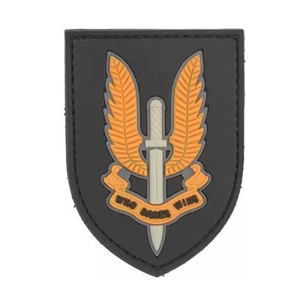 asgbox.pl - Naszywka 3D - Who Dares Wins - pomarańczowa