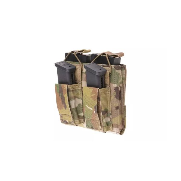 asgbox.pl - Podwójna ładownica Open Top na magazynki M4/M16 + pistoletowe - Multicam