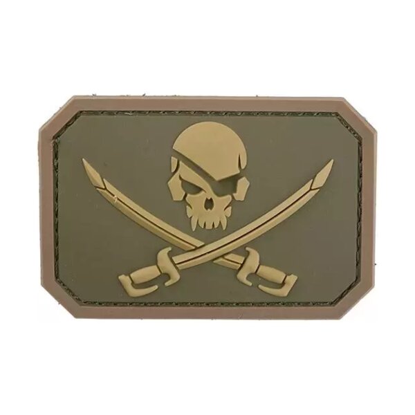 asgbox.pl - Naszywka Pirate Skull PVC - Multicam