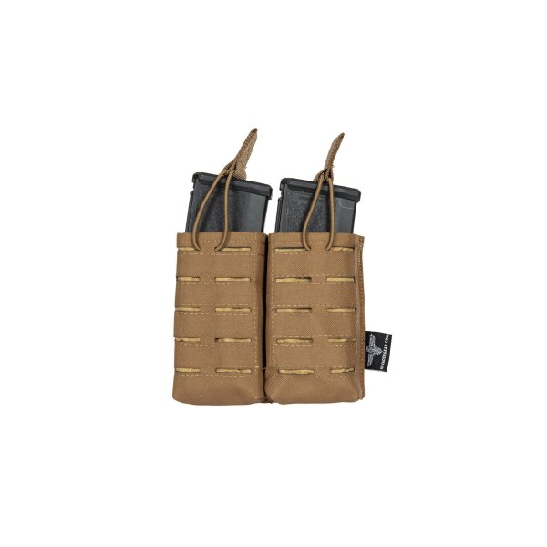 asgbox.pl - Podwójna ładownica Laser-Cut MOLLE na 2 magazynki typu M4/M16 - Tan