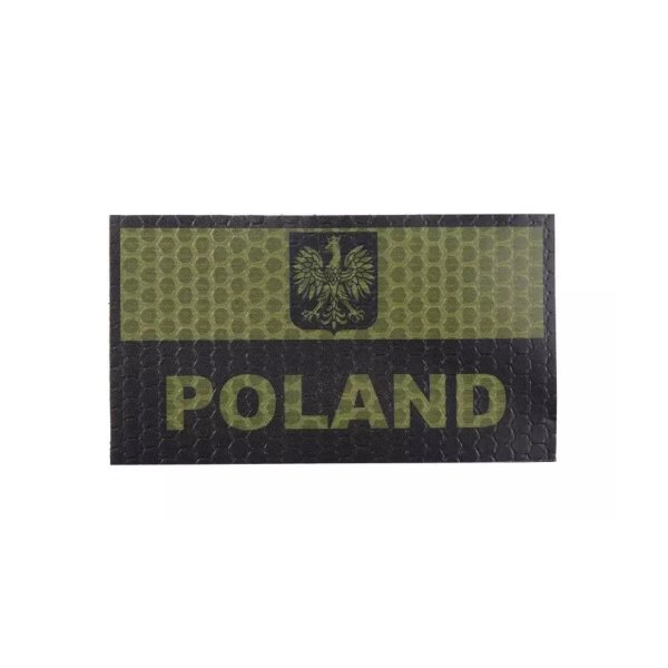 asgbox.pl - Naszywka IR - Flaga Polska A1 z napisem - OD