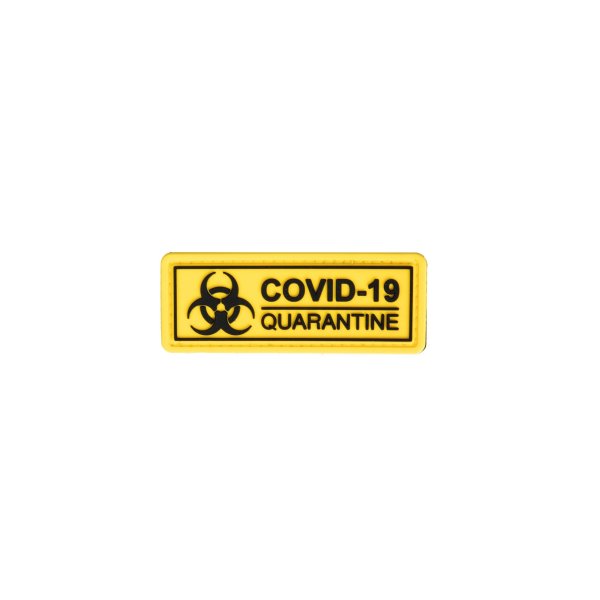asgbox.pl - Naszywka 3D COVID-19 Quarantine - żółta