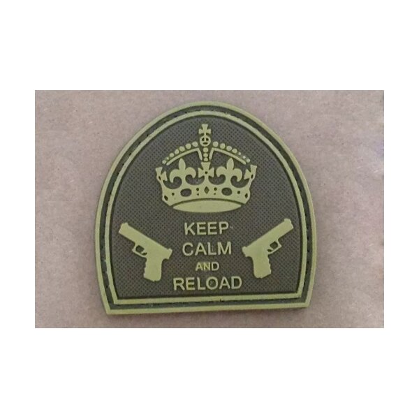asgbox.pl - Naszywka - Keep Calm And Reload - Tan