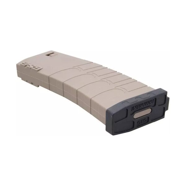 asgbox.pl - Magazynek mid-cap 120 kulek do replik typu M4/M16 - tan / czarny