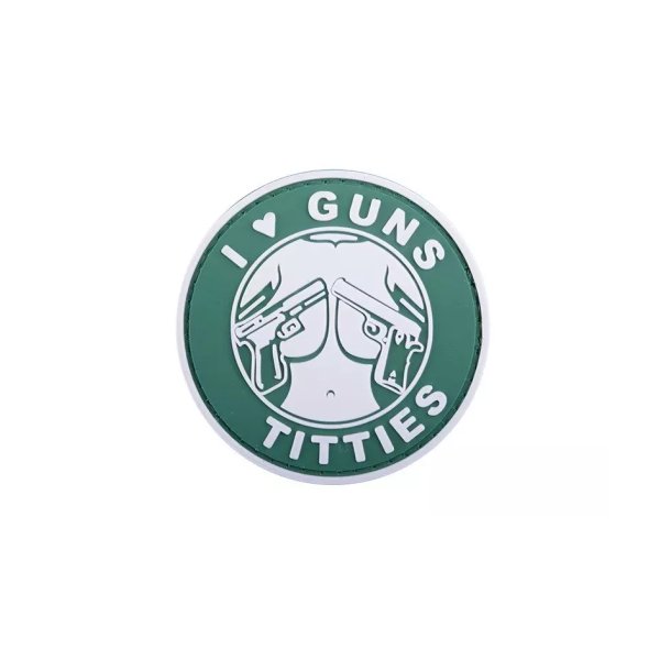 asgbox.pl - Naszywka 3D - I Love Guns Titties