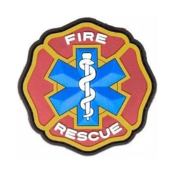 asgbox.pl - Naszywka Fire Rescue PVC - Full Color