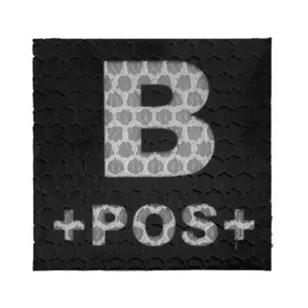 asgbox.pl - Naszywka IR z grupą krwi: B POS