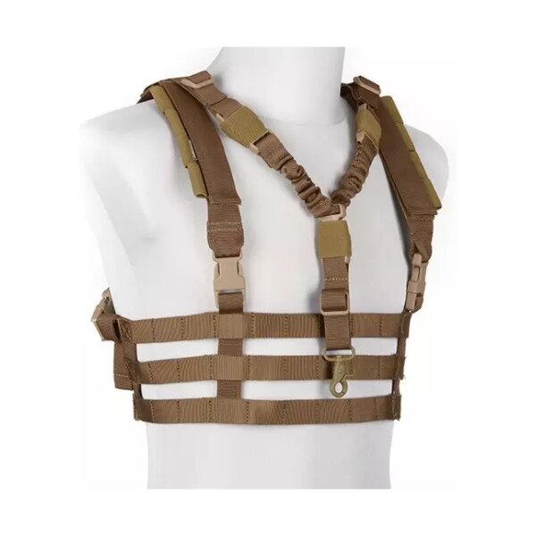 asgbox.pl - Kamizelka taktyczna Chest Rig typu Low Profile - Coyote Brown