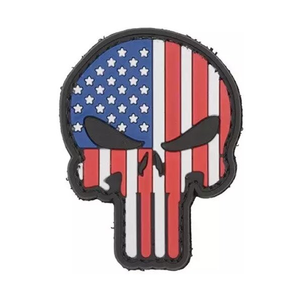 asgbox.pl - Naszywka 3D - Punisher US Flag