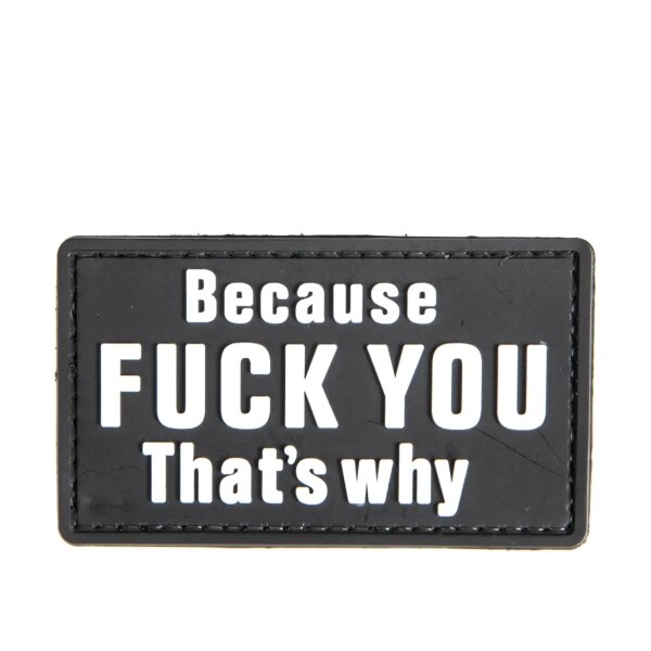 asgbox.pl - Naszywka 3D - Because Fuck you
