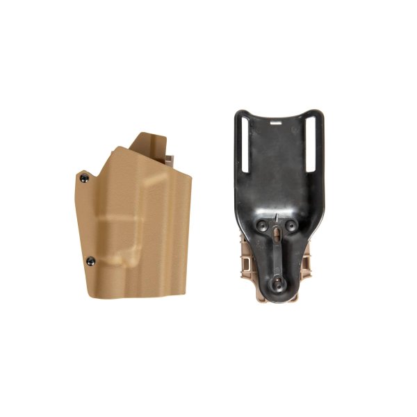 asgbox.pl - Kydexowa kabura do pistoletu Glock z latarką X300 - Dark Earth