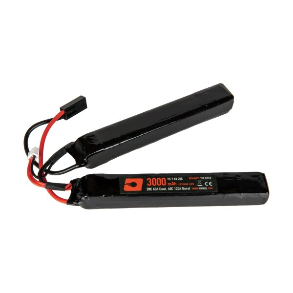 asgbox.pl - Akumulator LiPo 3000mah 7.4v 20c  - dwudzielny