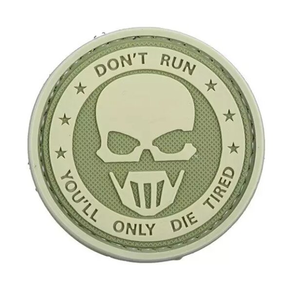 asgbox.pl - Naszywka 3D – Don't Run - Ghost - olive