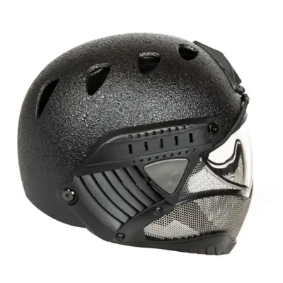 asgbox.pl - Hełm WarQ Full Face First Czarny Chropowaty (OUTLET)