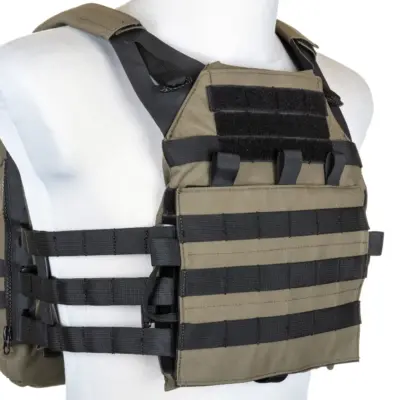 asgbox.pl - Kamizelka taktyczna Specna Arms Tactical typu Plate Carrier z panelem szturmowym Ranger Green