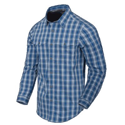 HELIKON COVERT Concealed Carry Long Sleeve Shirt - Ozark Blue Plaid