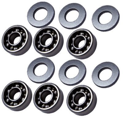 Open Steel Bearings bushings 8 mm for A a K M249 / M60 / MK43