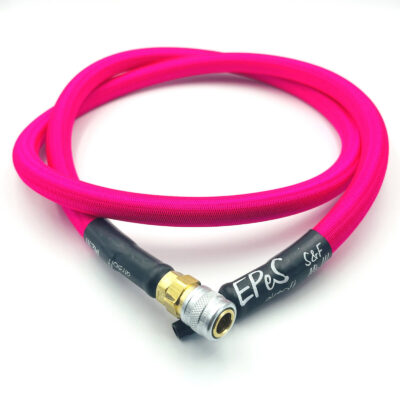 EPeS HPA S a F Braided Hose, 100cm, QD Foster - Neon Pink