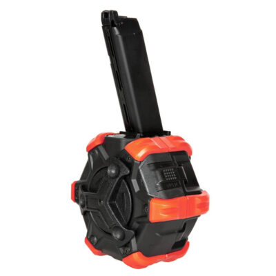 350rd Adaptive Drum Gas Magazine for G-series - Black/Orange