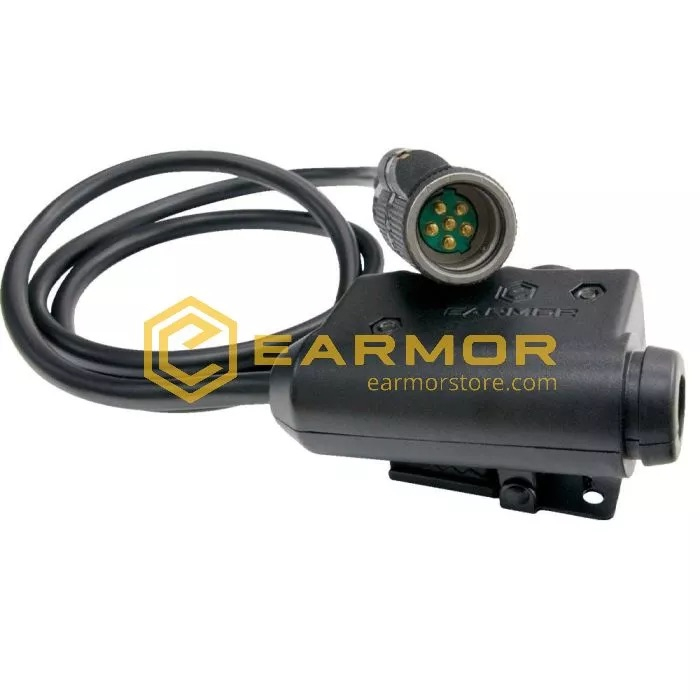 EARMOR M52 Military Version PTT, NATO 6-pin Connector OD-A-M52-6PIN-MIL asgbox.pl EARMOR M52 Military Version PTT, NATO 6-pin Connector