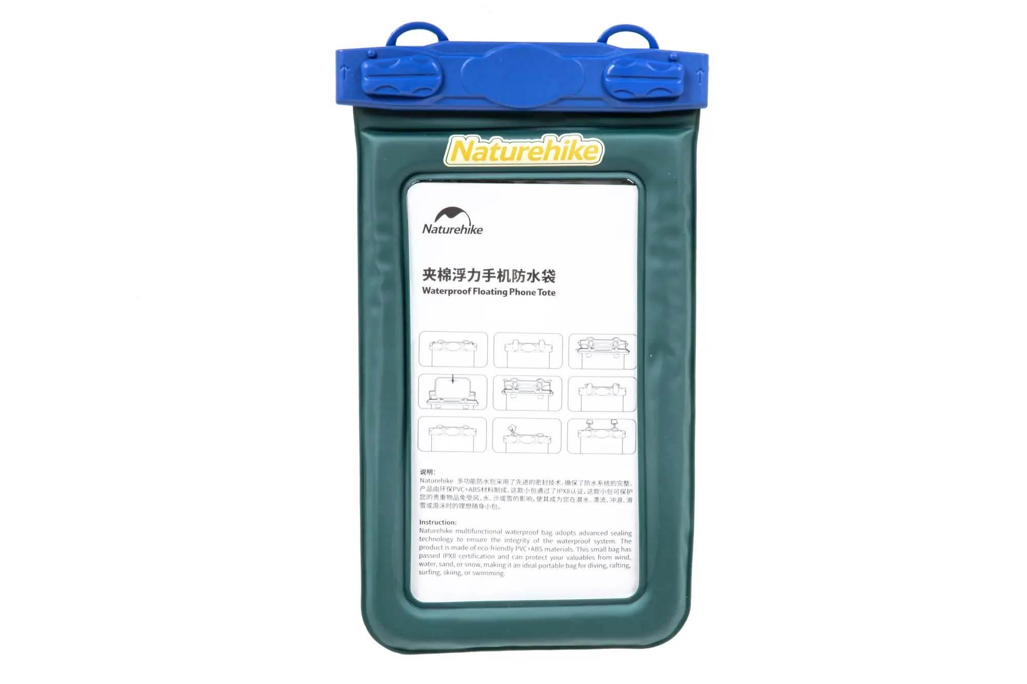 Wodoszczelne etui na telefon Naturehike 6.8 cala CNK2300BS015 zielone NTH-36-042999-00 asgbox.pl Wodoszczelne etui na telefon Naturehike 6.8 cala CNK2300BS015 zielone - obrazek 4