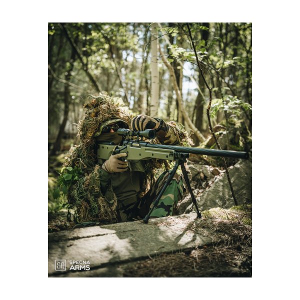 asgbox.pl - Replika karabinu snajperskiego Specna Arms SA-S14 EDGE™ z lunetą i dwójnogiem Oliwkowa