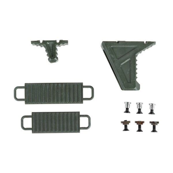 asgbox.pl - Chwyt przedni JJ Airsoft JA-1392 typu Hand Stop na Keymod/M-LOK Oliwkowy