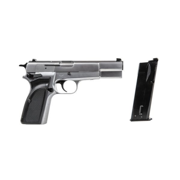 asgbox.pl - Pistolet ASG WE Browning Hi Power MK III - Srebrny