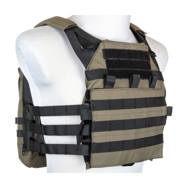 asgbox.pl - Kamizelka taktyczna Specna Arms Tactical typu Plate Carrier z panelem szturmowym Ranger Green