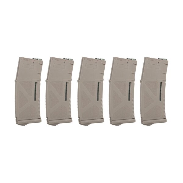 asgbox.pl - Magazynek Mid-Cap 130/ 30 kulek Arcturus EMM M4/M16 Variable-Cap do replik M4/M16 Flat Dark Earth (5 pack)