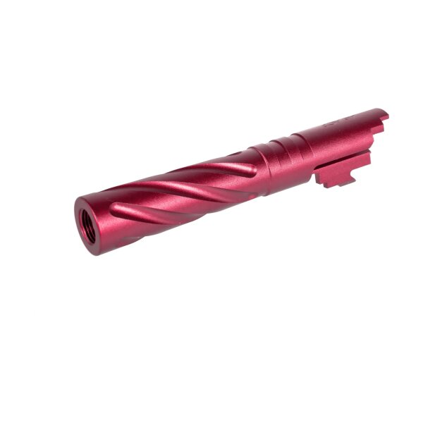 asgbox.pl - Aluminiowa lufa zewnętrzna LA Capa Customs TORNADO do replik TM Hi-Capa 4.3 Czerwona