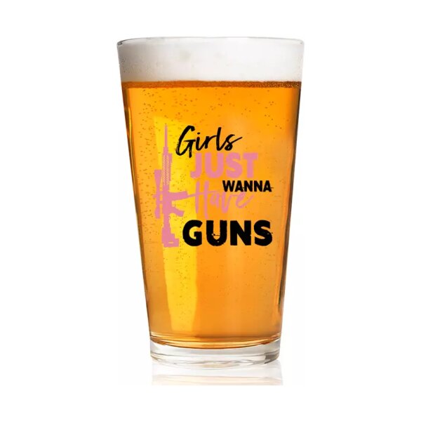 asgbox.pl - Szklanka do piwa - GIRLS JUST WANT GUNS
