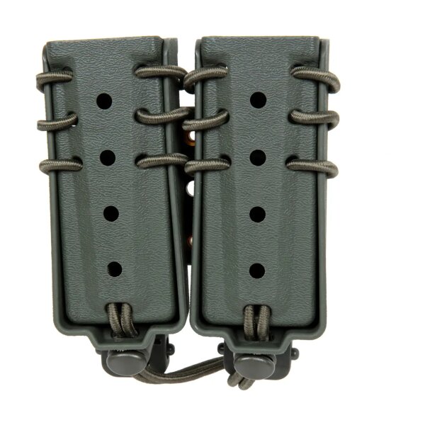 asgbox.pl - Ładownica na 2 magazynki 9mm Wosport Urban Assault Long Quick Pull Oliwkowy