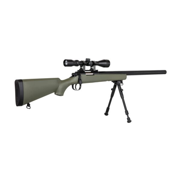 asgbox.pl - Replika karabinu snajperskiego Specna Arms SA-S12 EDGE™ z lunetą i dwójnogiem Oliwkowa