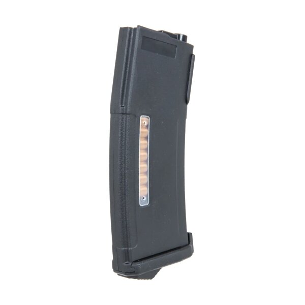 asgbox.pl - Magazynek Polimerowy Mid-Cap na 175 kulek Tornado z atrapami naboi do replik M4/M16 Czarny