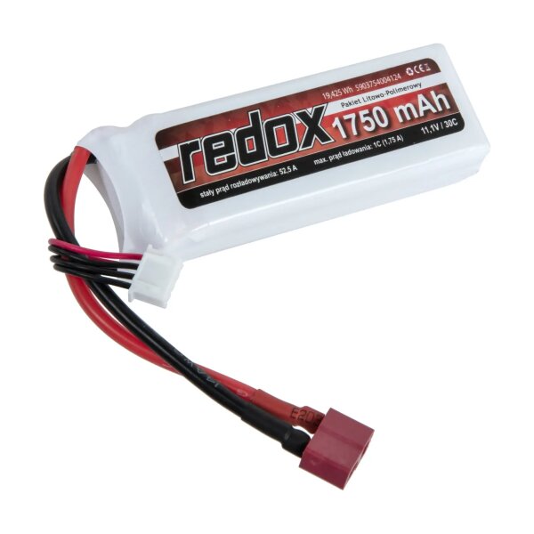 asgbox.pl - Akumulator Li-Po Redox 1750 mAh 11.1 V 30C SC Dean