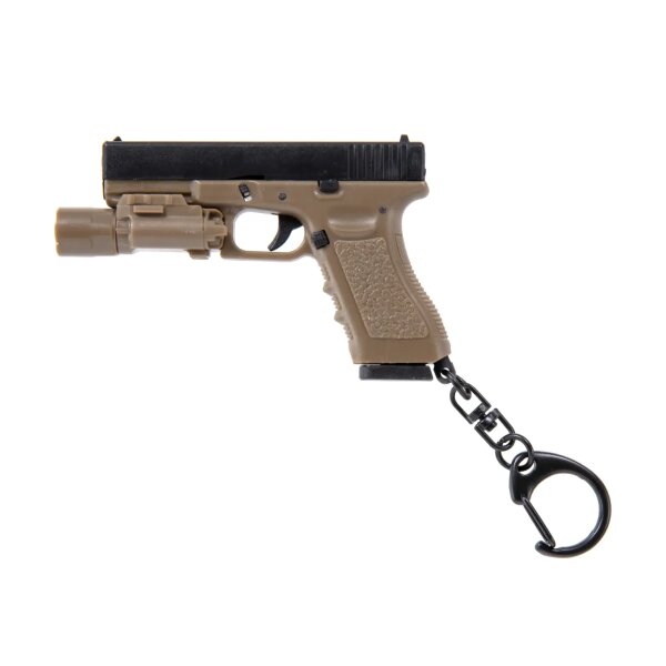 asgbox.pl - Breloczek Wosport Pistolet z latarką Half-Tan
