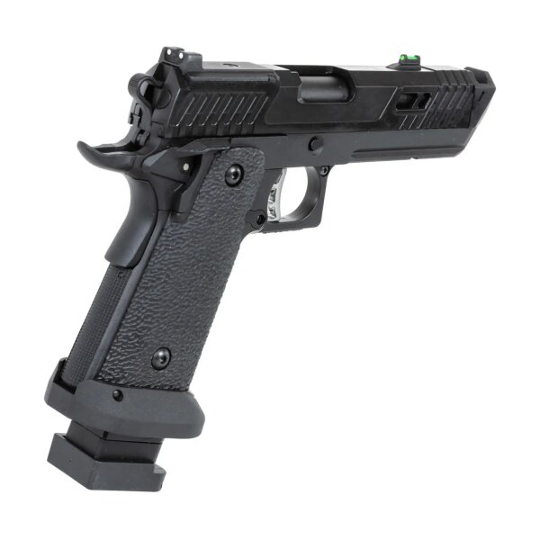 asgbox.pl - Pistolet ASG SRC Dark Viper DUAL POWER z magazynkiem green gas Czarny