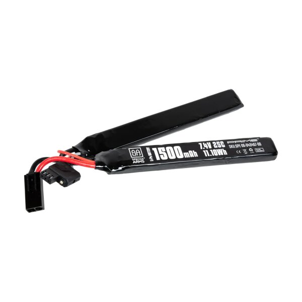 asgbox.pl - Akumulator Li-Po Specna Arms x Gens Ace 1500 mAh 25C 2-modułowy 2S1P 7.4V Tamiya mini G-Tech