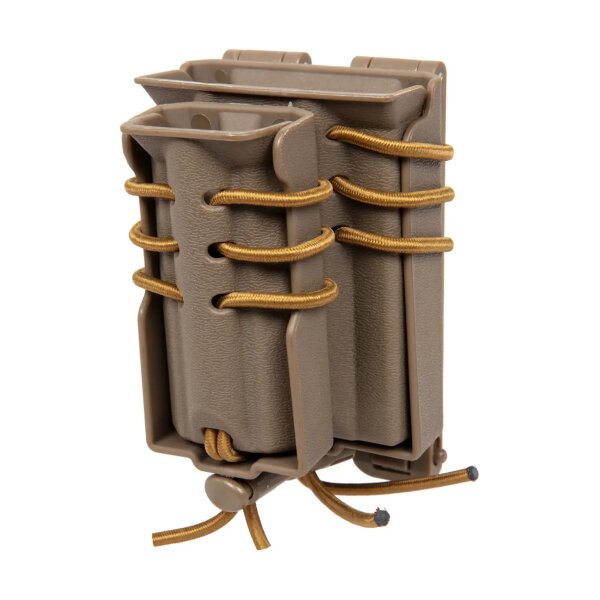 asgbox.pl - Ładownica na 2 magazynki M4/M16 i 9mm Wosport Urban Assault Quick Pull Tan